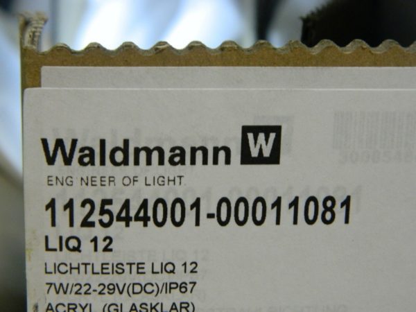Waldmann Lighting 24 VDC 7 Watt LED Linear Machine Light 112544001-1081
