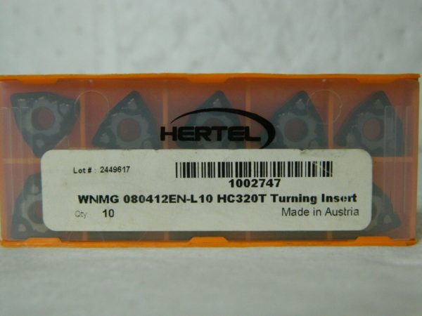 Hertel WNMG433-L10 HC320T Carbide Turning Insert Qty 10 1002747
