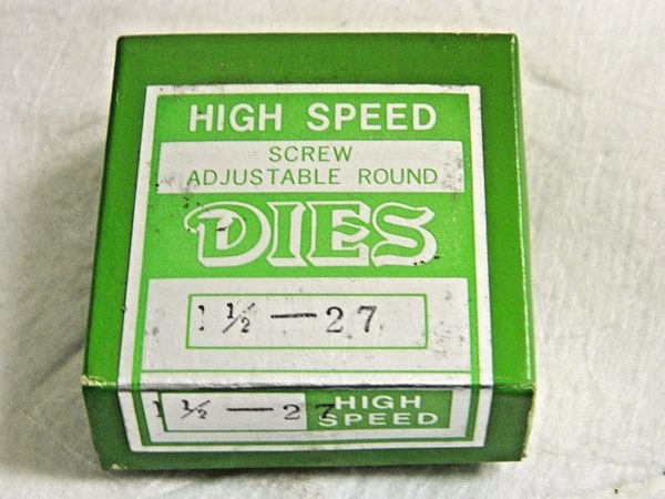 Professional Adjustable Round Split Die 1-1/2"-27 Thread HSS #03947280