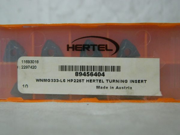 Hertel Carbide Turning Insert WNMG333 L6 Grade HP225T QTY 8 89456404