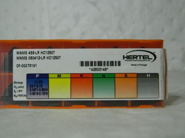 Hertel Carbide Turning Insert WNMG433 LR Grade HC1250T QTY 10 1002274