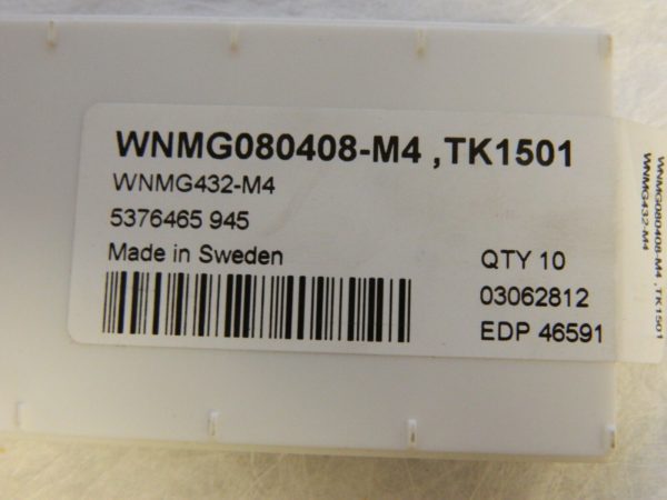 Seco WNMG431-M4 TK1501 Carbide Turning Insert QTY 7 Inserts 03062812