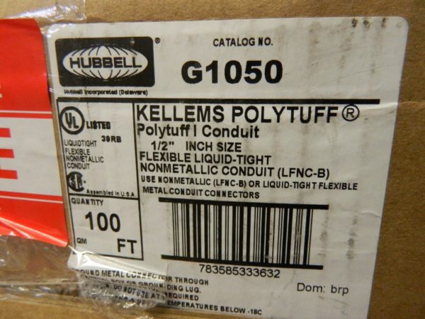 Hubbell Wiring Device-Kellems 1/2" Trade Size 100' L Flexi Liquidtight Conduit