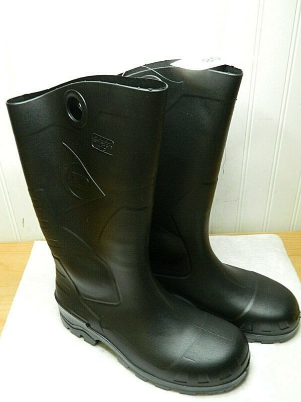 Dunlop Protective Footwear Men's Size 8 Steel Toe PVC Work Boot black