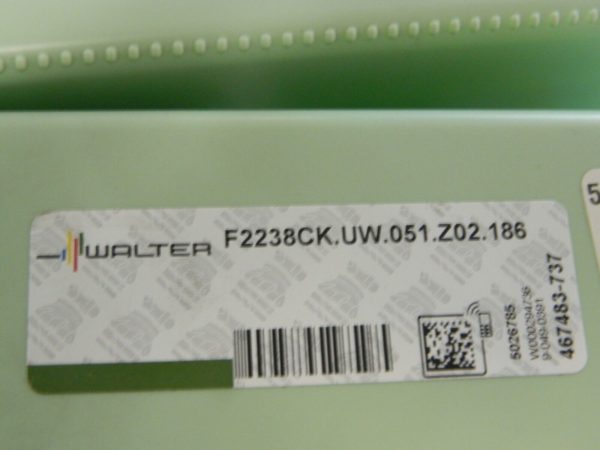 Walter 2" Milling Cutter 2" Shank F2238CK.UW.051.Z02.186 USED 5026785