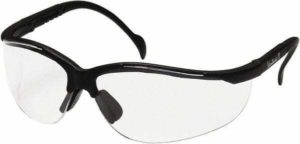 PYRAMEX Venture II Safety Glasses Black Frame Clear Lens Qty 12 Pairs SB1810S