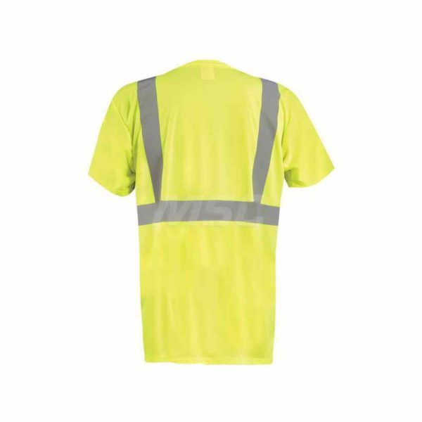 OccuNomix Sz L Yellow High Visibility Short Sleeve T-Shirt Qty 10 LUX-SSETPBK-YL