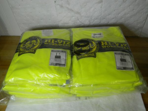 OccuNomix Sz L Yellow High Visibility Short Sleeve T-Shirt Qty 10 LUX-SSETPBK-YL