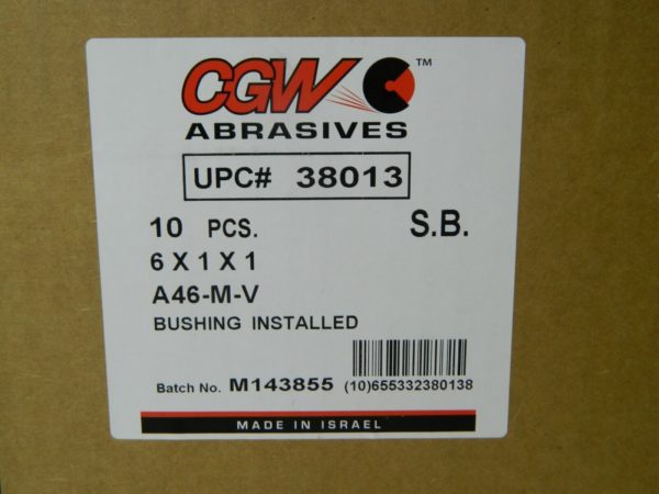CGW 46 Grit Aluminum Oxide Bench & Pedestal Grinding Wheel Qty 10 Wheels 38013
