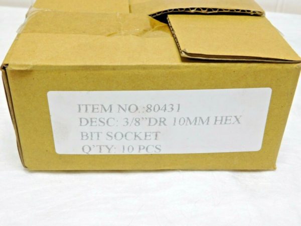 BOX of 10 GearWrench 3/8" Drive Hex Bit Metric Sockets 10mm 80431