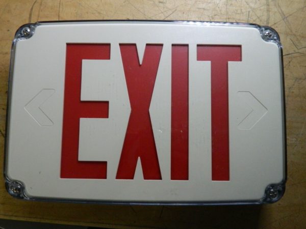 Hubbell Lighting Illuminated Exit Signs. 93047782