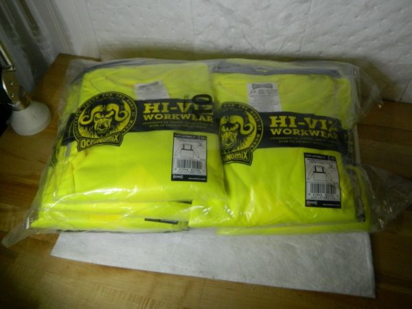OccuNomix Hi-Viz Yellow High Vis. Long SL T-Shirt Qty 10 Sz 2XL LUX-LST2BX-Y2X