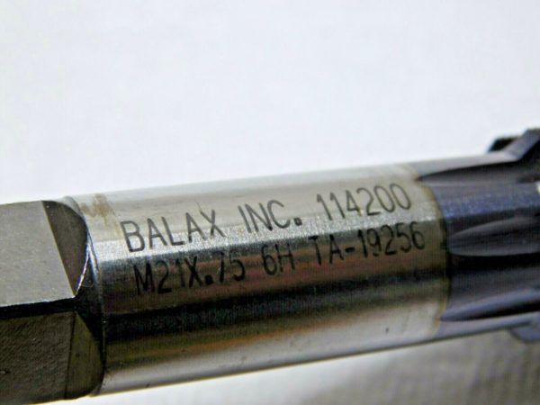 PACK of 3 Balax Straight Flute Taps TiALN M21x.75” 6H 8FL SO.114200 TA19256