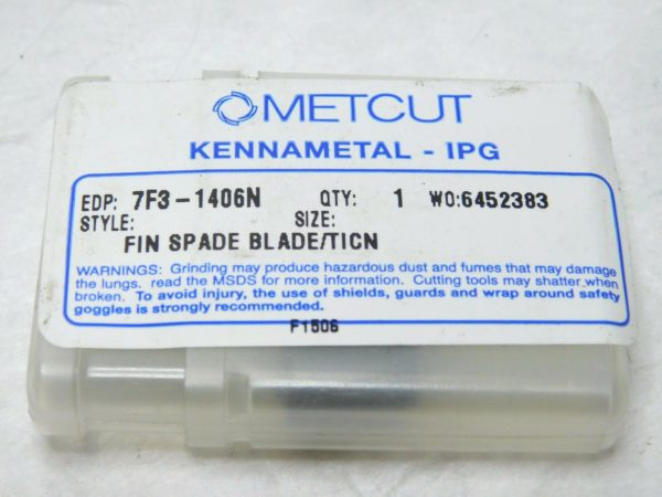 Metcut Spade Drill Insert 1.406" TiCN 7F3-1406N