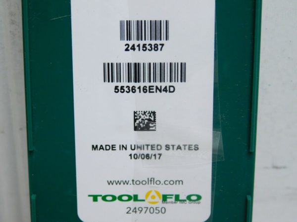 TOOL-FLO Carbide Threading Inserts TiN FLDC-3-5B75E GP50D Qty 10 553616EN4D