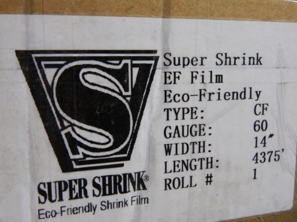 Super shrink 624-614 - 14" X 4375' POLYOLEFIN CENTERFOLD SHRINK FILM (60 GAUGE)