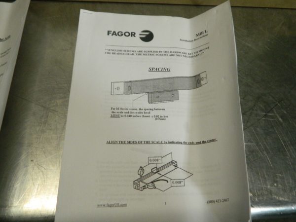 Fagor Universal Lathe L Bracket Kit 76400080