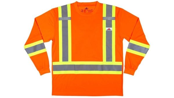 MCR Safety 3X Hi Vis Safety Work T-Shirts, Soft Poly, Long Sleeve QTY 10