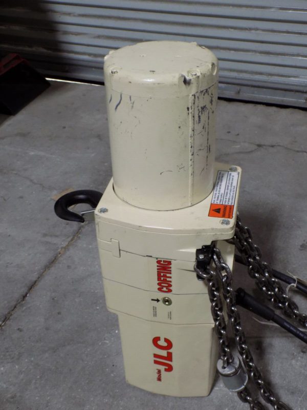Coffing JLC Electric Chain Hoist 2 Ton Capacity 15 Ft Lift 08248W Defective