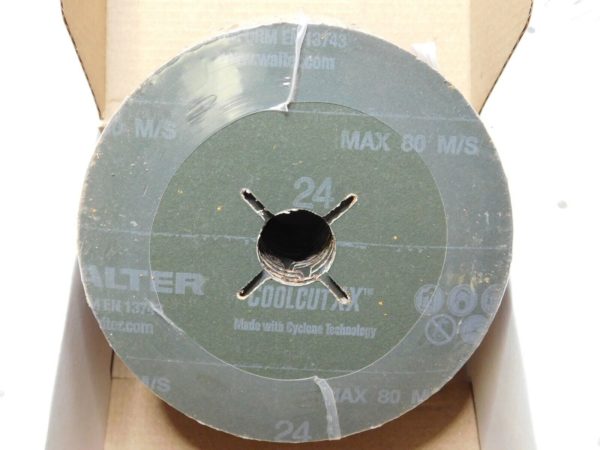 25 PACK Walter Coolcut XX Sanding Discs 5" Diam x 7/8" Arbor x 24 Grit 15-X 502