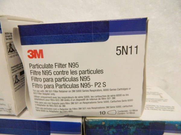White N95 Particulate Filter Series 5000 Qty 50 Filters 5N11