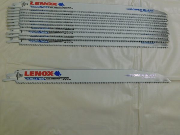Lenox 12″ L x 7/8″ Thick Bi-Metal Reciprocating Saw Blades 12Pk 20500106R