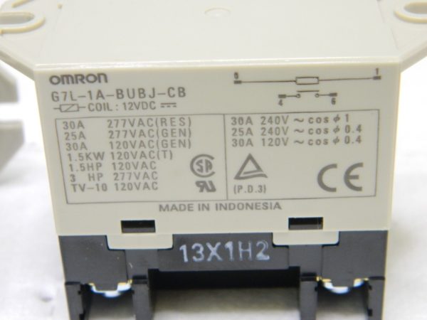 Omron General Purpose Relay with Test Button Qty 2 G7L-1A-BUB-J-CB-DC12