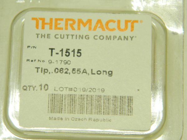 THERMACUT Tip, .062, 55A, Long Qty 20 9-1790