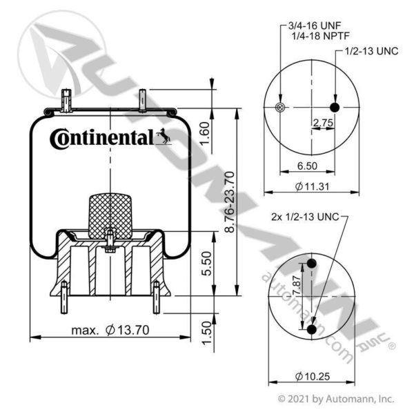 Continental Air Spring Rolling Lobe 78166 566.CT78166