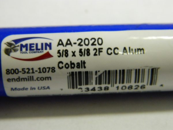 Melin Cobalt Premium End Mills 2FL 5/8" X 5/8" X 3-3/4" CC 3 Pack #AA-2020