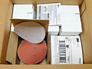 BOX of 250 3M Hookit Film Discs 375L 3"Dia x P220 Grit 15000RPM 86769 7100106624