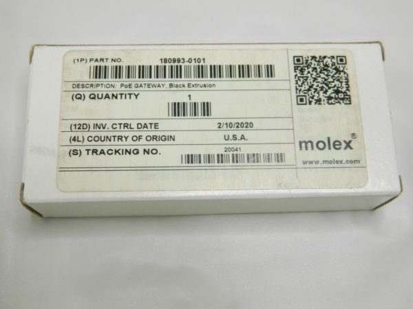 Molex POE Gateway, Black Extrusion 60W Max 60VDC Max 1.4A Output 180993-0101