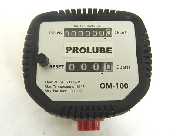 Pro-Lube 1/2" NPT Quarts Mechanical Oil Meter w/Local Display OM-100Q/1-2/N