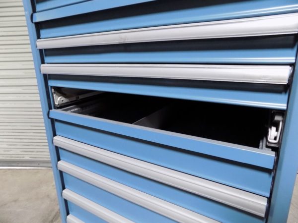 Lista Modular Storage Cabinet 11 Drawer 59" x 28" x 28" Steel Blue DAMAGED
