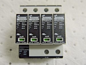 Cooper Bussmann Thermoplastic Hardwired Surge Protector 20 kA 4P BSPM4600WYNGR