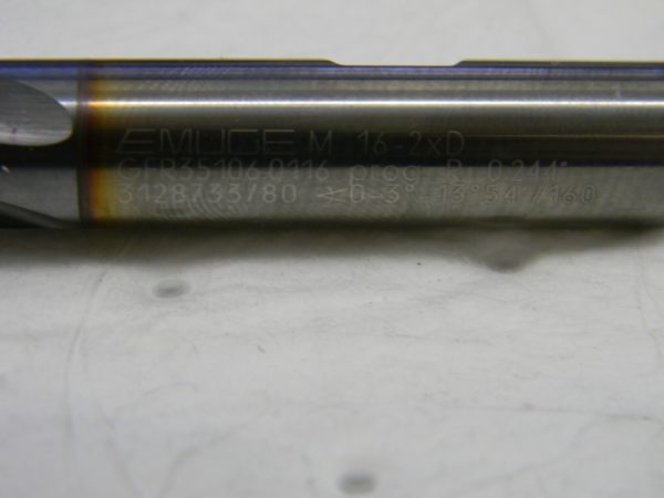 EMUGE M16x2.00 5/8″Shank 4FL RH Carbide Helical Flute Thread Mill GFR35106.0116