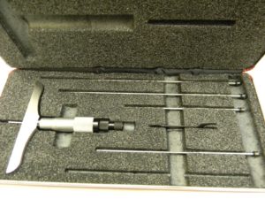 STARRETT 0 to 6″ Range, 6 Rod, Mechanical Depth Micrometer incomplete 52324