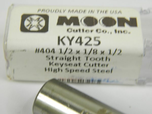 Moon Straight-Tooth Woodruff Keyseat Cutter 1/2″ Diam 10 Teeth KY425