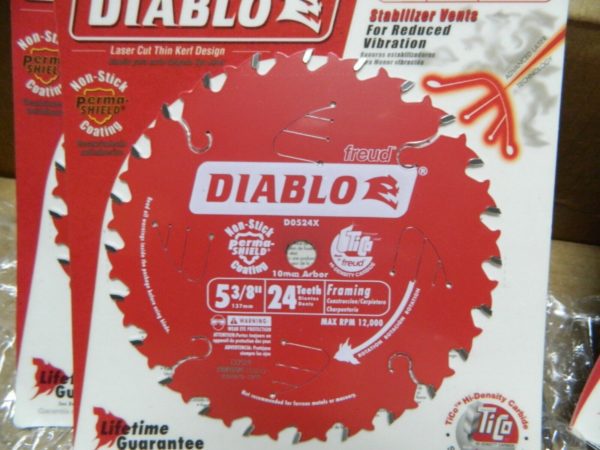 Diablo D0524X 5-3/8 x 24 Tooth Framing/Trim Saw Blade QTY 2