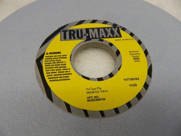TRU-MAXX Surface Grinding Wheel 7″ 100 Grit K Hardness 66253269724
