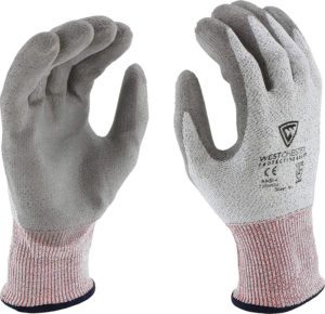 West Chester 2 Pairs PosiGrip 710HGU Gray Large Cut-Resistant Glove 710HGU/L