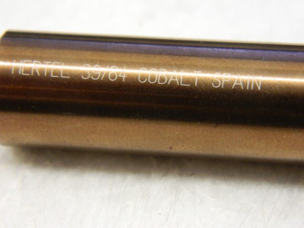 HERTEL Jobber Length Drill Bit: 0.6094″ Dia, 135 °, Cobalt 42052