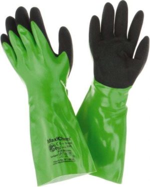 ATG MaxiChem 14" Nitrile Coated Nylon Lycra Chemical Work Glove Qty 12 56-635/S