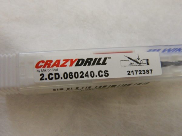 Mikron Tool 6X2.40MM CARBIDE CRAZY DRILL 2.CD.060240.CS