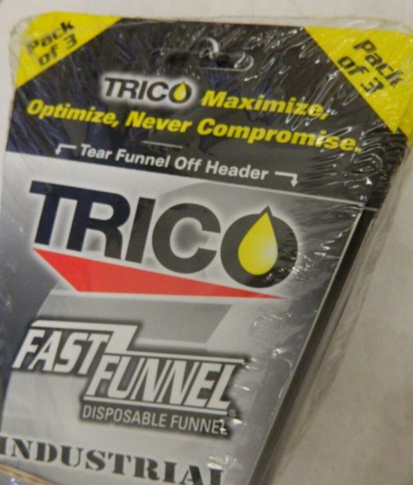 TRICO 9 oz Capacity Heavy-Grade Paper Funnel 12 packs of 3 funnels 36990