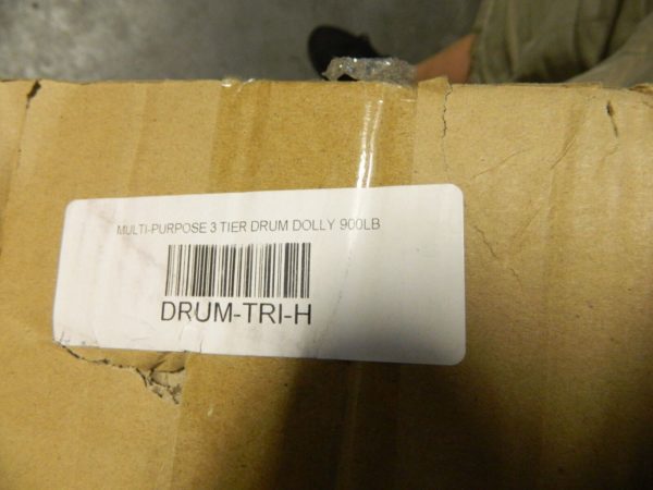 VESTIL Drum Caddy: (1) 30 gal Drum 900 Lb Capacity, For 1 Drum DRUM-TRI-H