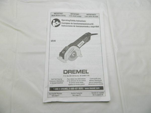 Dremel Ultra-Saw 7.5 AMP Corded Brushless Compact Circular Saw US40-04 TOOL ONLY