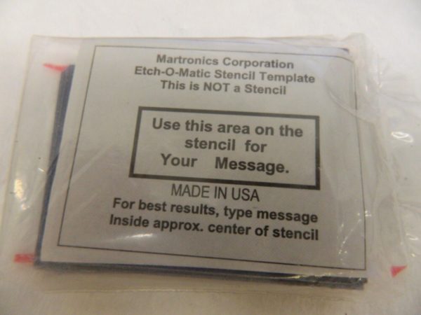 ETCH-O-MATIC Etcher & Engraver 2-1/2 x 3″ 100 Stencil Pack 100 STENCIL PK