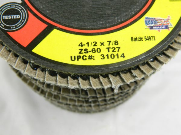 CGW Flap Disc: 7/8″ Hole, 60 Grit, Zirconia Alumina, Type 27 Qty 10 31014