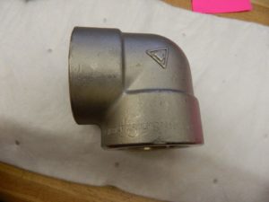 90° Elbow: 304 Stainless Steel, 1 in x 1 in Fitting Pipe Size 2UA59